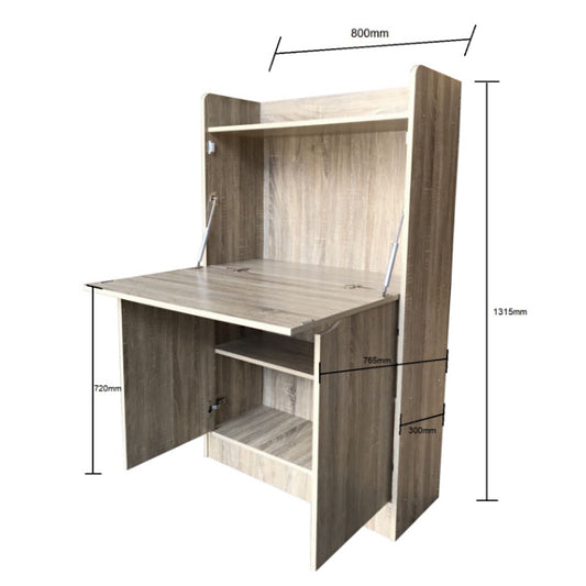 Γραφείο Πτυσσόμενο INDUS Φυσικό MDF/PU 80x30x131.5cm - Hippiehome.gr