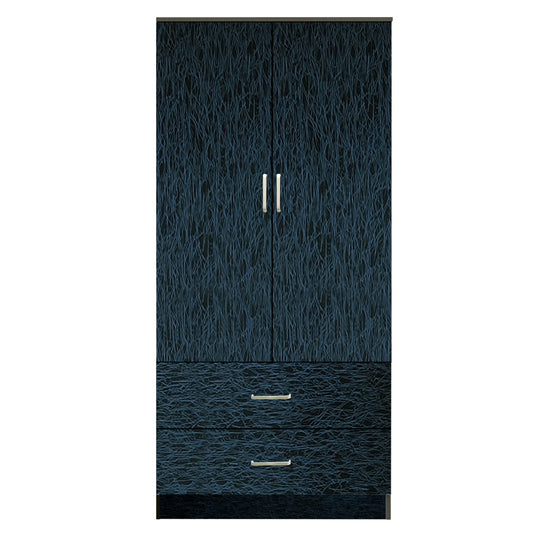 Ντουλάπα SWALLOWTAIL Μαύρο Μοριοσανίδα/Μελαμίνη 80x50x180cm - Hippiehome.gr