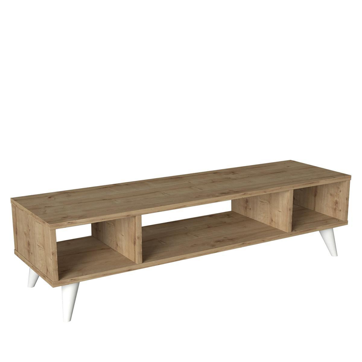 Έπιπλο Τηλεόρασης SAMOS Φυσικό Μοριοσανίδα/Μελαμίνη 120x35x40cm - Hippiehome.gr