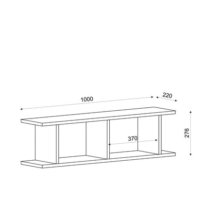Ράφι Τοίχου VERA Φυσικό Μοριοσανίδα/Μελαμίνη 100x22x28cm - Hippie Home 