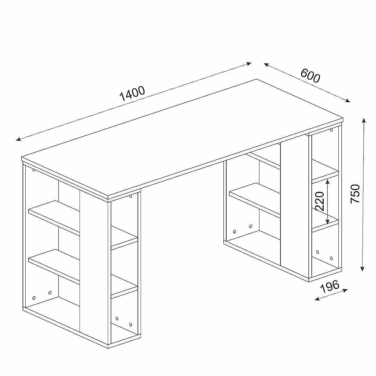 Γραφείο WIMSEY Λευκό/Sapphire Μοριοσανίδα/Μελαμίνη 140x60x74cm - Hippie Home 