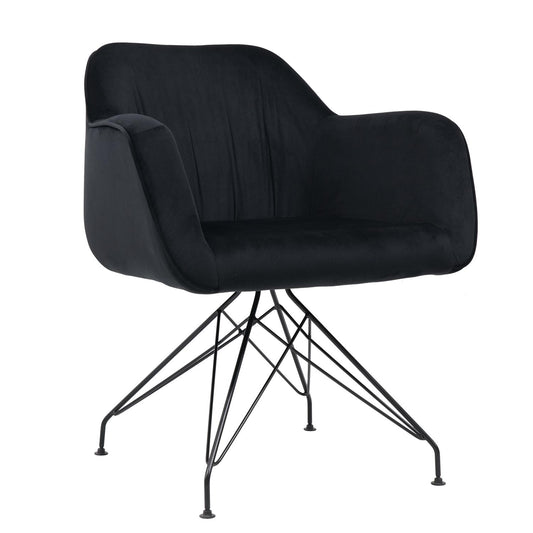 Πολυθρόνα JOEL Μαύρο Ύφασμα/Μέταλλο 66.5x64x82cm - Hippiehome.gr