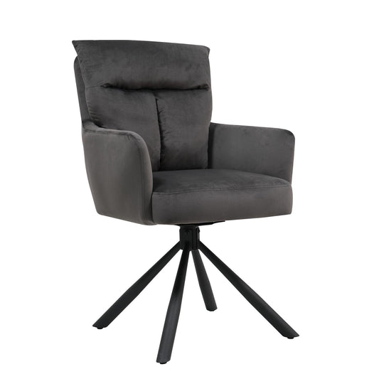 Πολυθρόνα WYATT Σκούρο Γκρι Ύφασμα/Μέταλλο 60x67x93cm - Hippiehome.gr