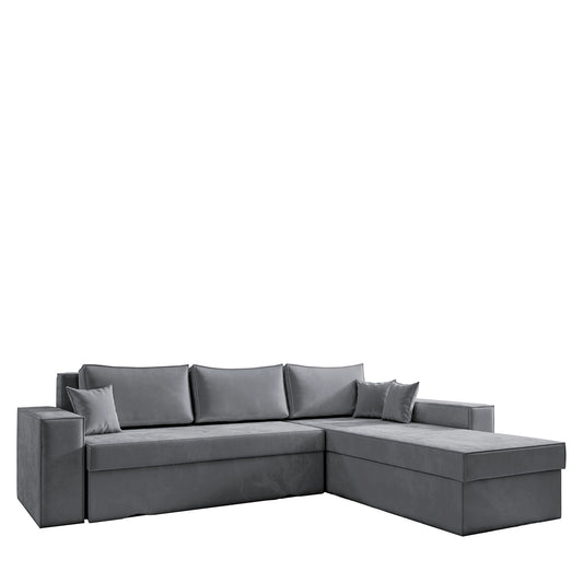 Καναπές Γωνιακός Αναστρέψιμος CAHABON Γκρι 280x210x79cm - Hippiehome.gr