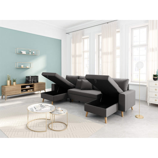 Καναπές Πολυμορφικός LEMPA Γκρι 295x148x86cm - Hippiehome.gr