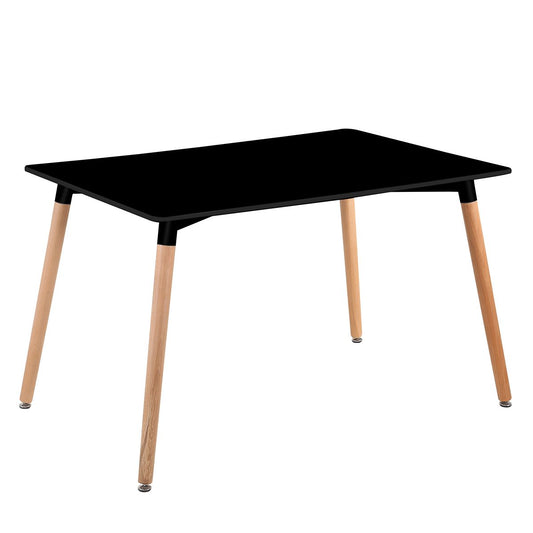Τραπέζι OWLET Μαύρο MDF/Ξύλο 120x80x74cm - Hippie Home 