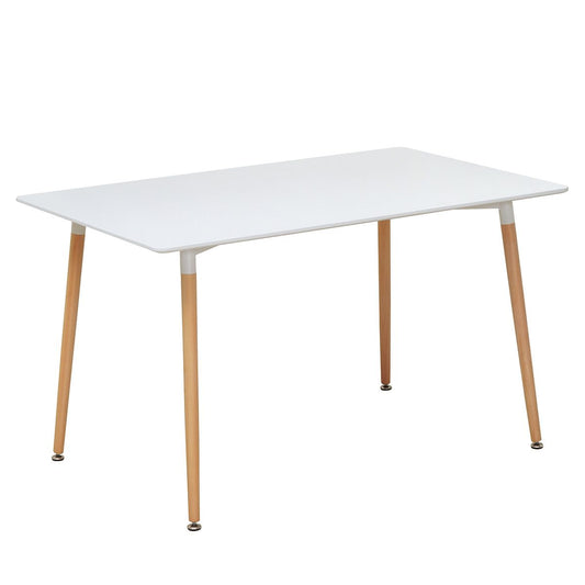 Τραπέζι OWLET Λευκό MDF/Ξύλο 120x80x74cm - Hippie Home 