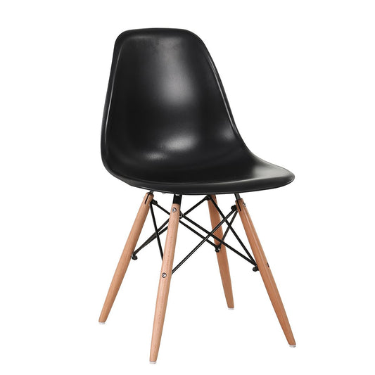 Καρέκλα COLT Μαύρο PP/Ξύλο 46x52x82cm - Hippie Home 