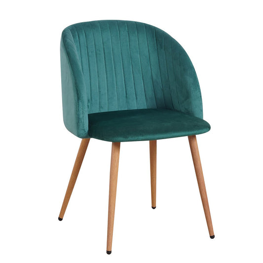 Καρέκλα KINGFISHER Πράσινο Ύφασμα/Μέταλλο 54x55x83cm - Hippie Home 
