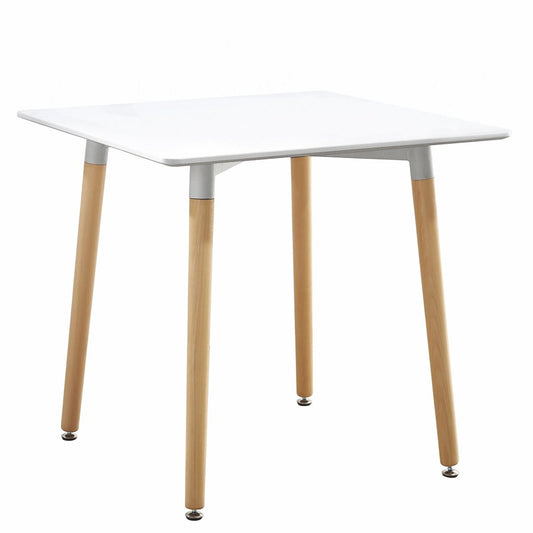 Τραπέζι SWIFT Λευκό MDF/Ξύλο 80x80x74cm - Hippie Home 