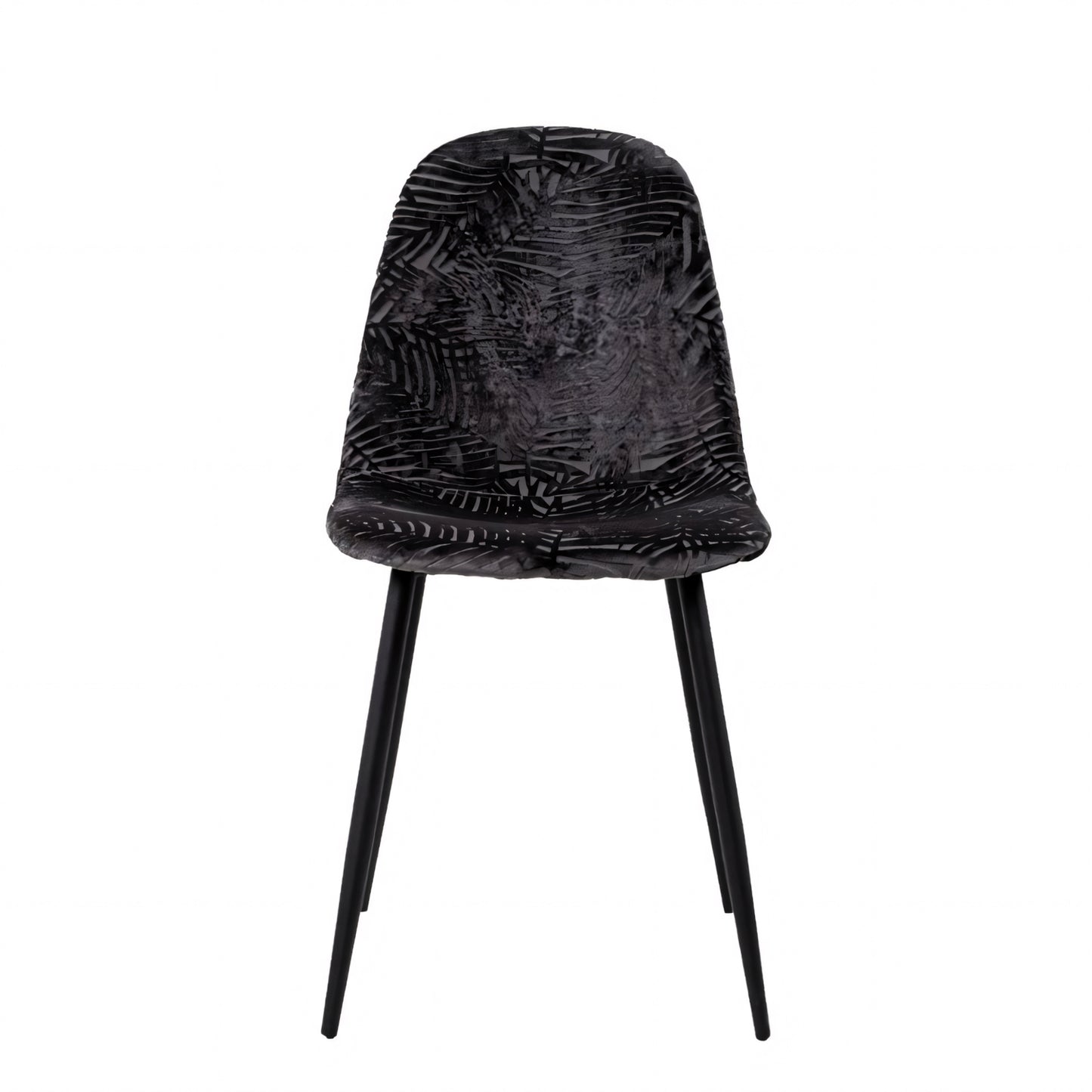 TOUKAN chair Black velvet/Metal/Wood 44x52x85cm