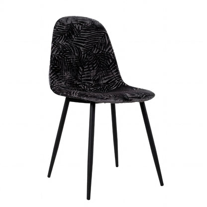 TOUKAN chair Black velvet/Metal/Wood 44x52x85cm