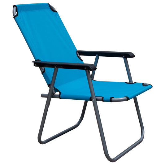 Καρέκλα Παραλίας Μπλε Μέταλλο/Ύφασμα 47x54x75cm - Hippie Home 