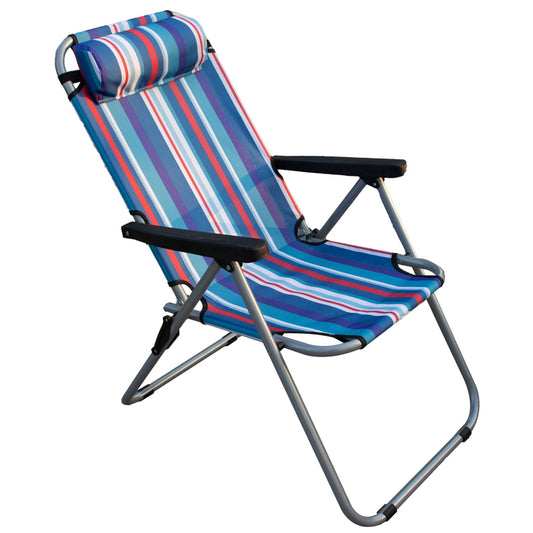 Καρέκλα Παραλίας Μέταλλο/Ύφασμα 65x57x108cm Σε Διάφορα Χρώματα - Hippie Home 