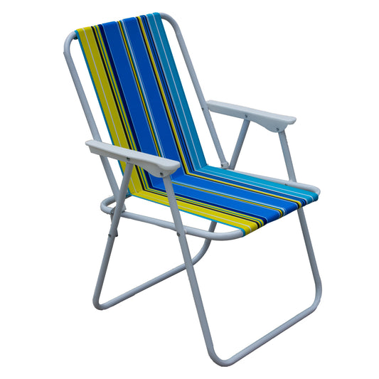 Καρέκλα Παραλίας Μέταλλο/Ύφασμα 63x45x81cm Σε Διάφορα Χρώματα - Hippie Home 