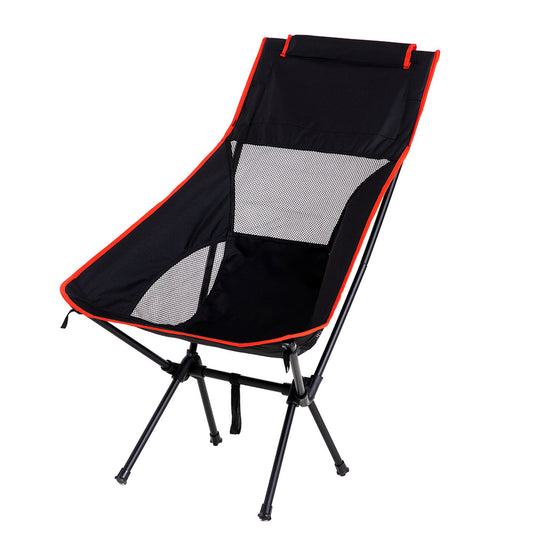 Καρέκλα Παραλίας KAUAI Μαύρο/Κόκκινο Μέταλλο/Ύφασμα 55x44x89cm - Hippie Home 