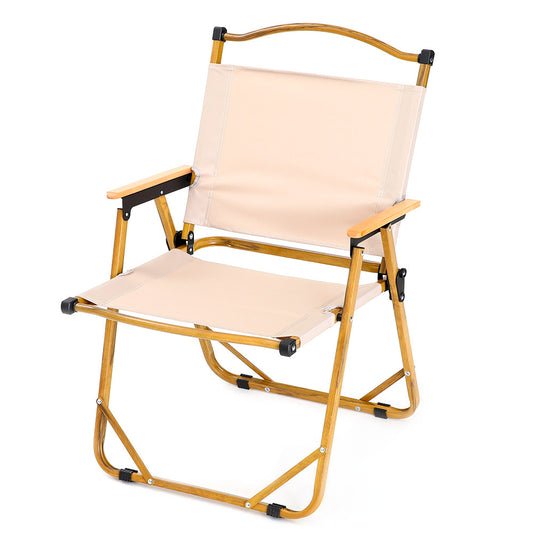 Καρέκλα Παραλίας GILI MENO Μπεζ/Χρυσό Μέταλλο/Ύφασμα 30x44x63cm - Hippie Home 