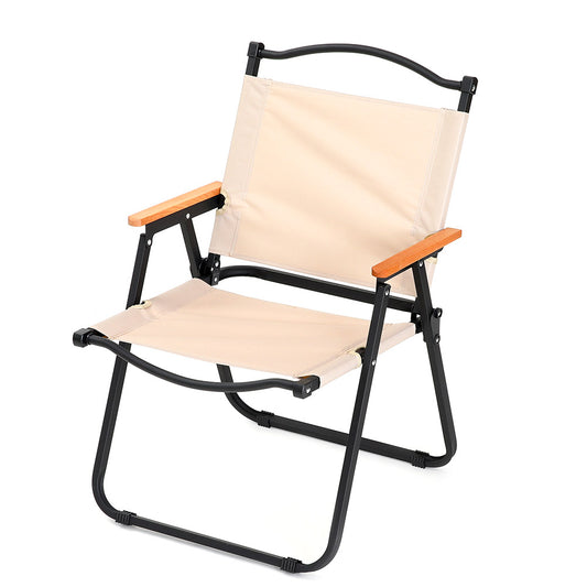 Καρέκλα Παραλίας VISAYAS Μπεζ/Μαύρο Μέταλλο/Ύφασμα 30x44x63cm - Hippie Home 