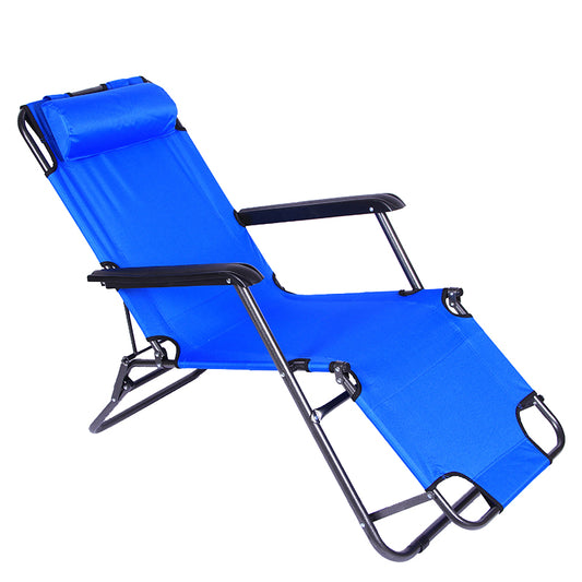 Καρέκλα Ξαπλώστρα Παραλίας PALAWAN Μπλε Μέταλλο/Ύφασμα 153x60x75cm - Hippie Home 