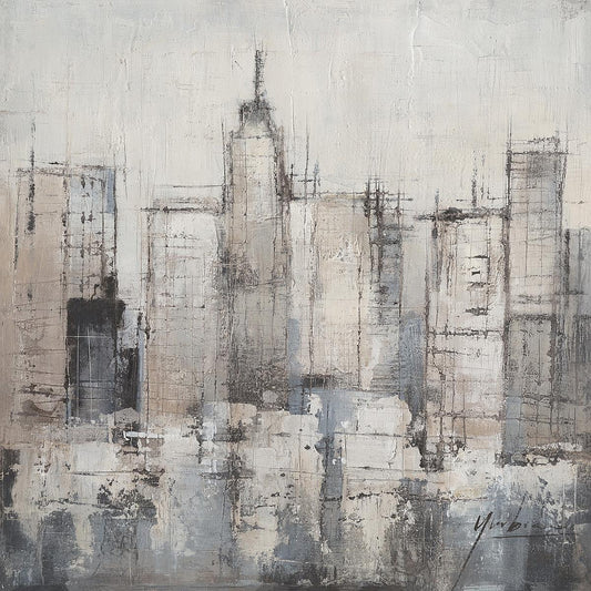 Πίνακας "Πόλη" Καμβάς 80x80cm - Hippiehome.gr