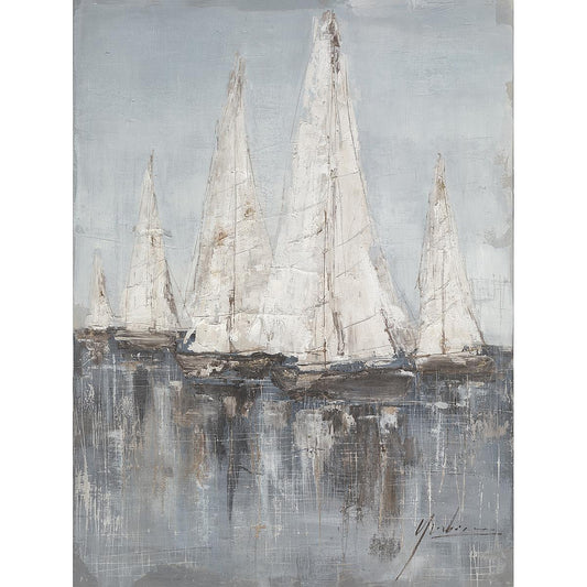 Πίνακας "Ιστιοφόρα" Καμβάς 80x80cm - Hippiehome.gr