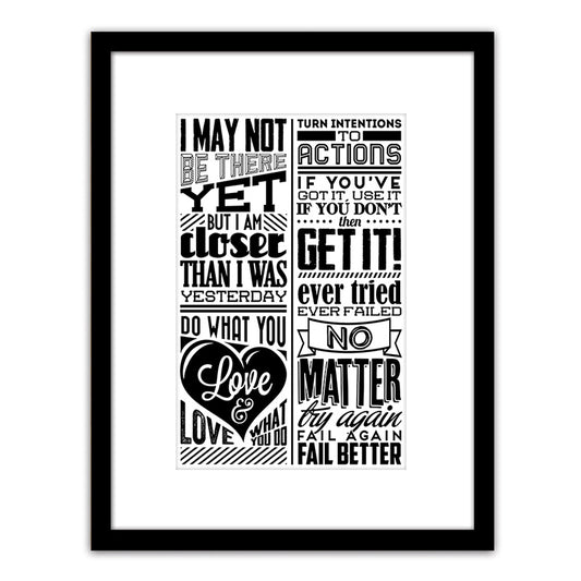 Πίνακας Σε Κορνίζα Πλαστικό 'Quote' 35x45x1.8cm - Hippiehome.gr