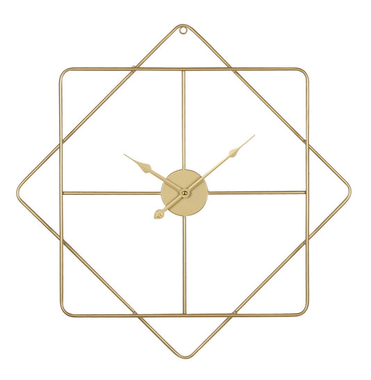 Ρολόι Τοίχου Χρυσό Μέταλλο 60x60x5cm - Hippie Home 