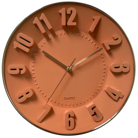Ρολόι Τοίχου Κεραμιδί Πλαστικό Φ28.5x4.5cm - Hippie Home 