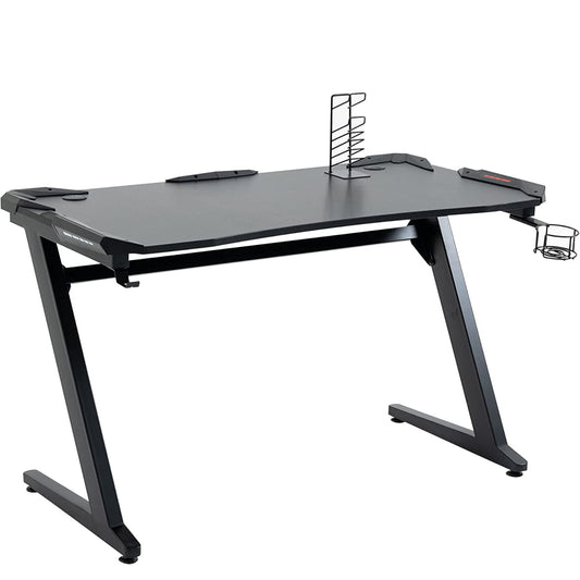 Γραφείο Gaming LEIA Μαύρο Ξύλο/Μέταλλο 120x65x75cm - Hippiehome.gr