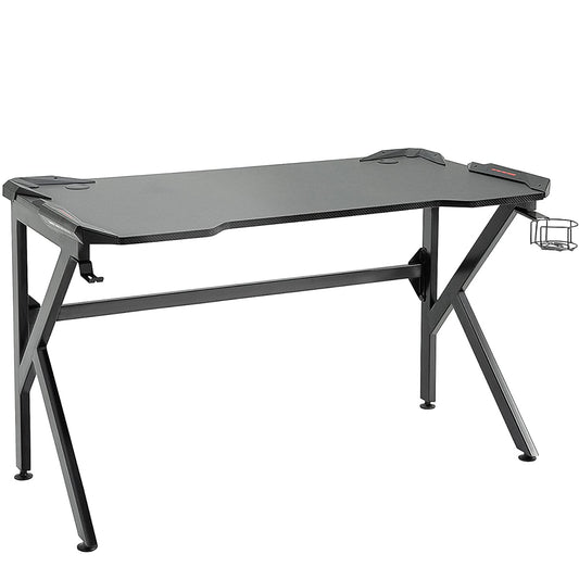 Γραφείο Gaming BERU Μαύρο Ξύλο/Μέταλλο 120x65x75cm - Hippiehome.gr