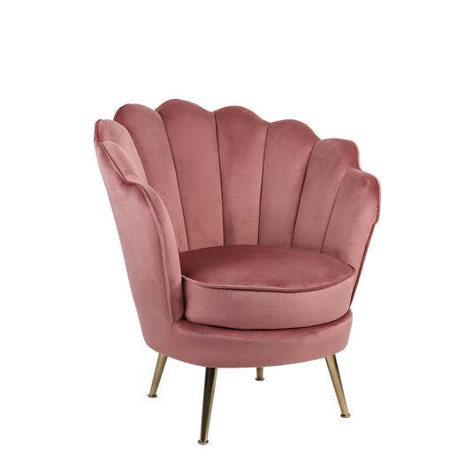 Πολυθρόνα FLORIAN Σάπιο Μήλο Βελούδο/Μέταλλο/Ξύλο 74x80x75cm - Hippiehome.gr