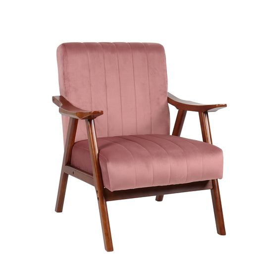 Πολυθρόνα KILADRA Σάπιο Μήλο Βελούδο/Ξύλο 74x70x87cm - Hippiehome.gr