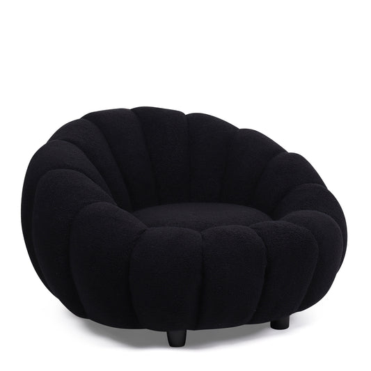 Πολυθρόνα AFET Μαύρο Ύφασμα/Ξύλο 94x89x61cm - Hippiehome.gr