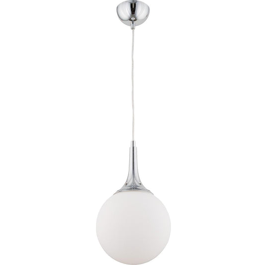 Φωτιστικό Κρεμαστό DAM Ασημί/Λευκό Μέταλλο/Γυαλί 15x70cm - Hippiehome.gr