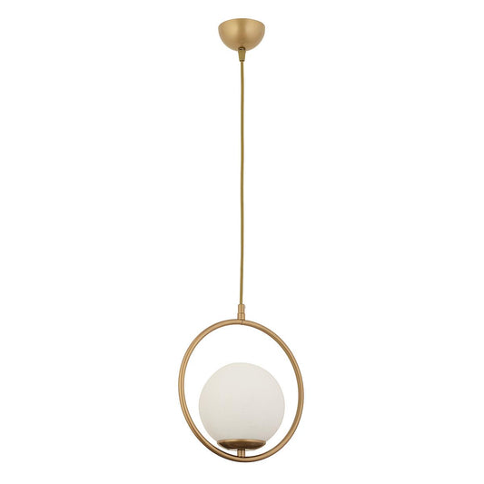 Φωτιστικό Κρεμαστό LUI Αντικέ/Λευκό Μέταλλο/Γυαλί 25x100cm - Hippiehome.gr