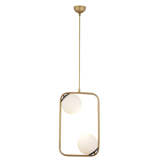 Φωτιστικό Κρεμαστό DRE Αντικέ/Λευκό Μέταλλο/Γυαλί 40x90cm - Hippiehome.gr