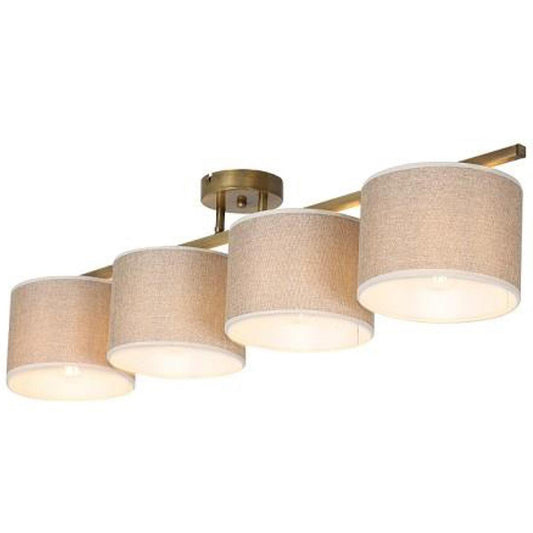 Φωτιστικό Κρεμαστό SEL Πολύφωτο Αντικέ Μέταλλο/Ύφασμα 100x30cm - Hippiehome.gr