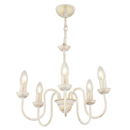 Φωτιστικό Κρεμαστό BARC Πολύφωτο Λευκό Μέταλλο 45x66cm - Hippiehome.gr