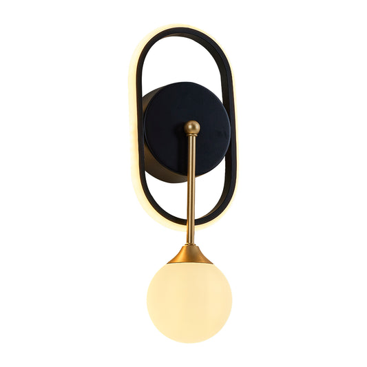 Φωτιστικό Τοίχου LULA Μαύρο Μέταλλο/Αλουμίνιο 15x38x6cm - Hippiehome.gr