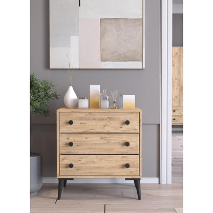 Συρταριέρα AMARI Δρυς Μοριοσανίδα 72x43x79cm - Hippiehome.gr