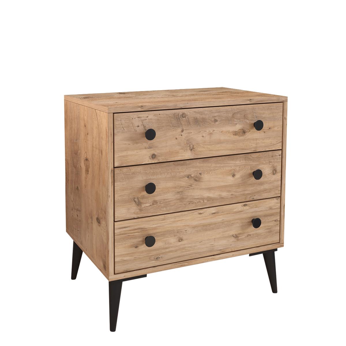 Συρταριέρα AMARI Δρυς Μοριοσανίδα 72x43x79cm - Hippiehome.gr