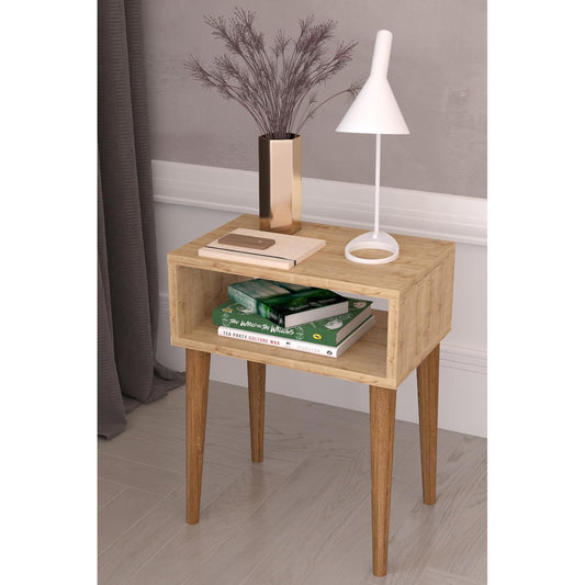 Κομοδίνο GANIRU Δρυς Μοριοσανίδα/Ξύλο 45x30x60cm - Hippiehome.gr