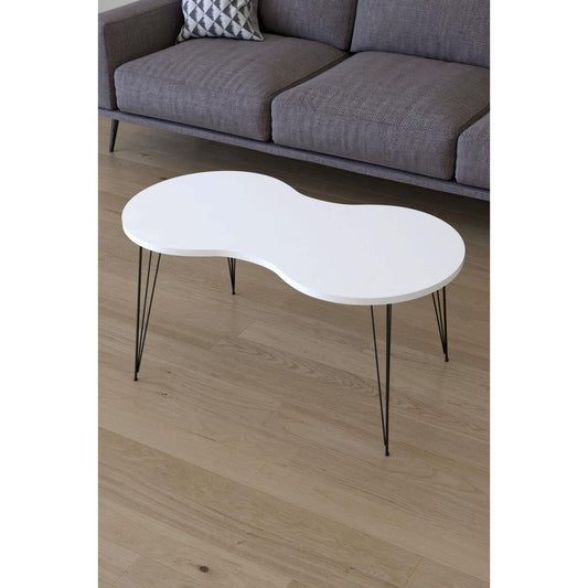 Τραπεζάκι Σαλονιού SADE Λευκό Μοριοσανίδα/Μέταλλο 41x90x40cm - Hippiehome.gr