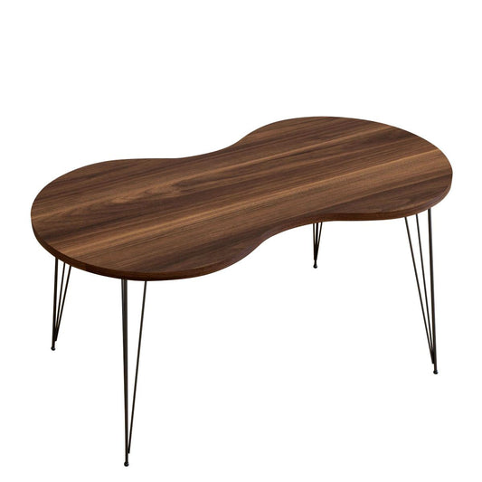 Τραπεζάκι Σαλονιού SADE Καρυδί Μοριοσανίδα/Μέταλλο 41x90x40cm - Hippiehome.gr