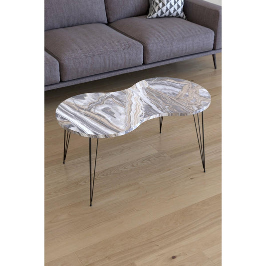 Τραπεζάκι Σαλονιού SADE Γκρι Μοριοσανίδα/Μέταλλο 41x90x40cm - Hippiehome.gr