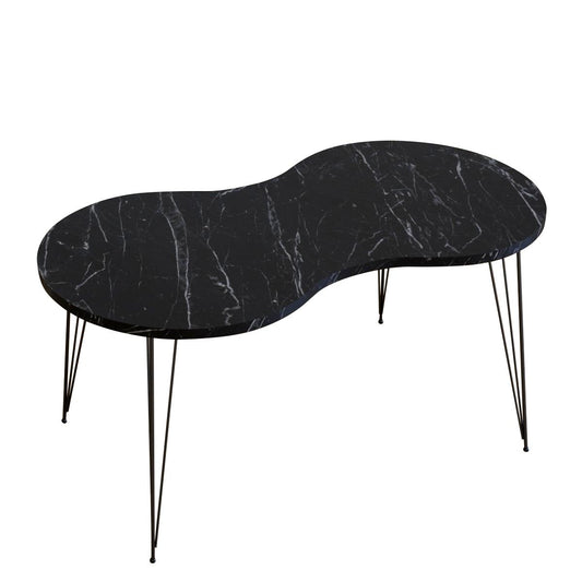 Τραπεζάκι Σαλονιού SADE Μαύρο Μοριοσανίδα/Μέταλλο 41x90x40cm - Hippiehome.gr