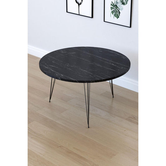 Τραπεζάκι Σαλονιού TAYO Μαύρο Μοριοσανίδα/Μέταλλο 90x40cm - Hippiehome.gr