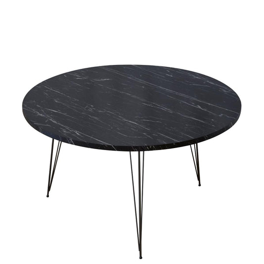 Τραπεζάκι Σαλονιού TAYO Μαύρο Μοριοσανίδα/Μέταλλο 90x40cm - Hippiehome.gr