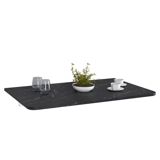 Τραπεζάκι Πτυσσόμενο Τοίχου ANAICA Μαύρο Μοριοσανίδα 72x45cm - Hippiehome.gr