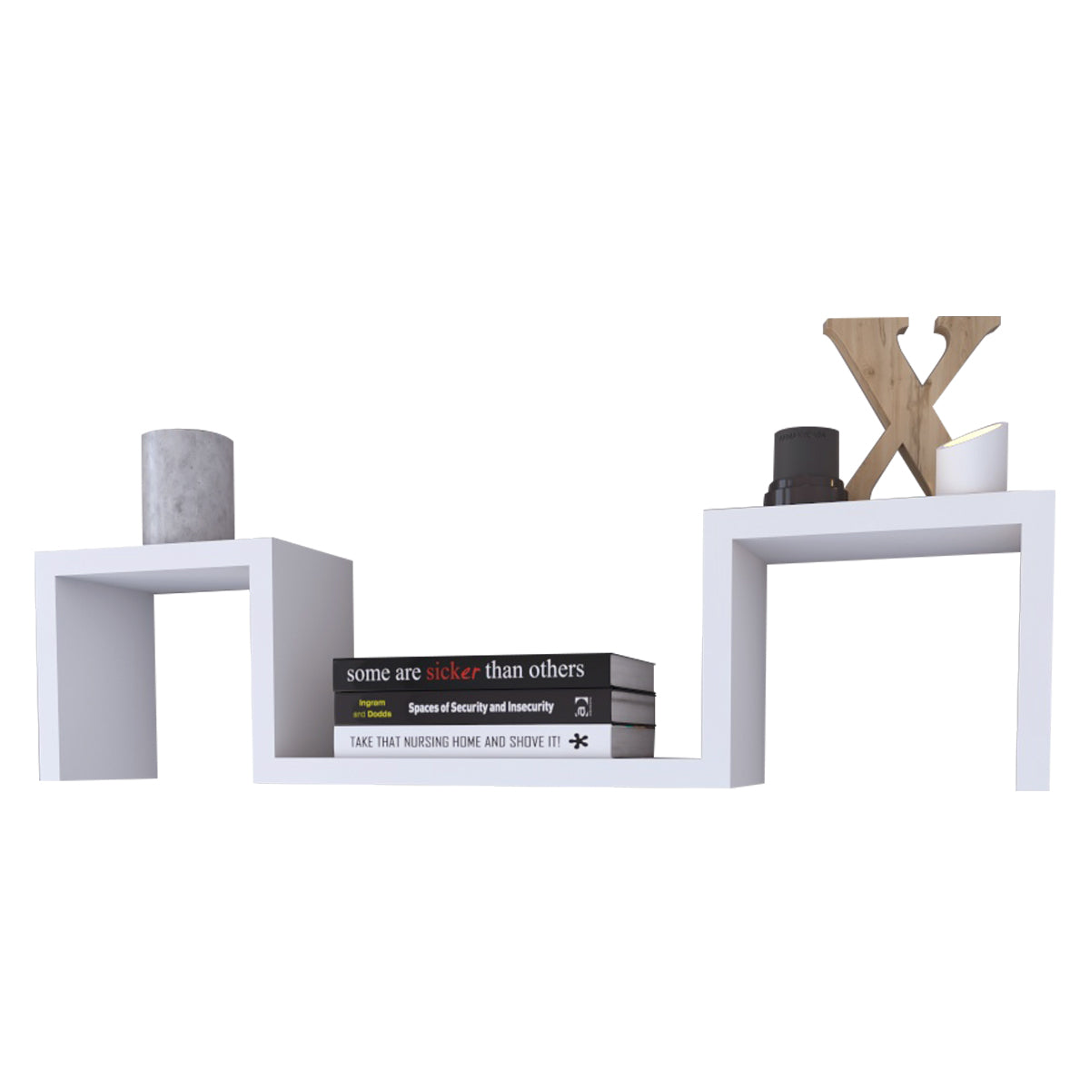 Ράφι Τοίχου ESTERLINE Λευκό Μοριοσανίδα 70x11.7x15cm - Hippiehome.gr